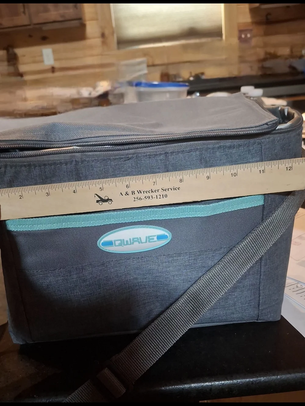 Cooler, QWave Cooler Bag with Aqua Accent - Portable Lunch Tote Or Beverage Cool